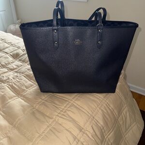 Coach midnight blue / navy reversible  Tote Bag